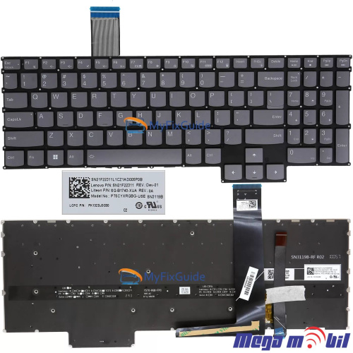 Tastatura za laptop Lenovo Legion 5 Pro-16ACH6 so backlight RGB ORG